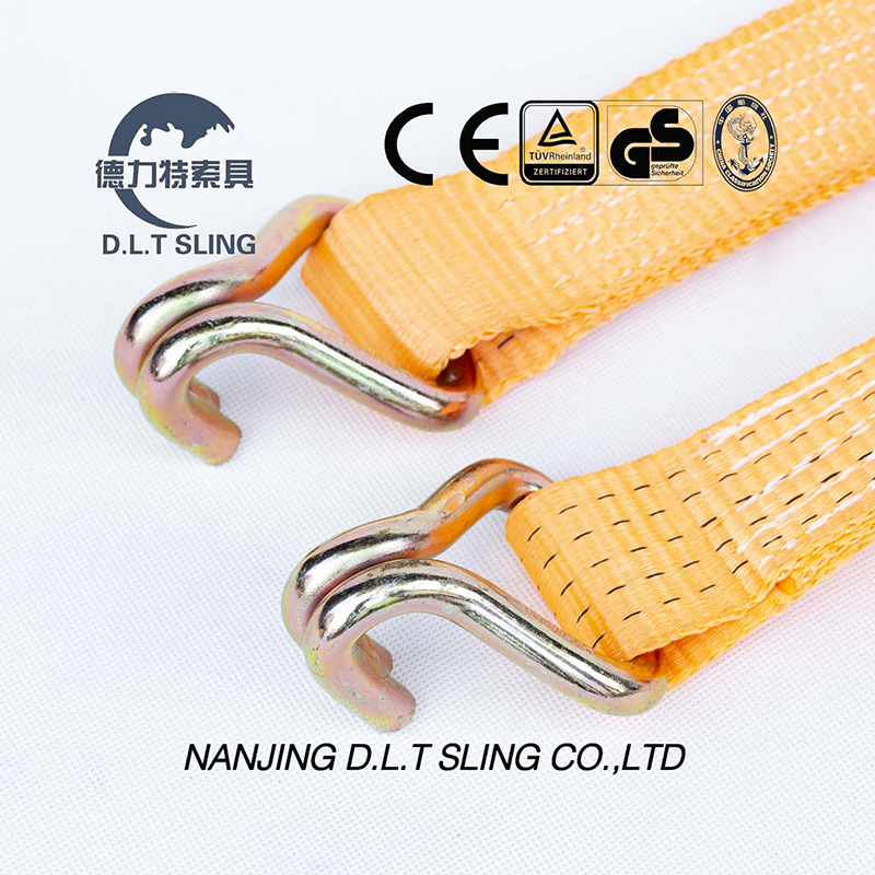 DLT Sling Ratchet Tied Down avec Double J Hook