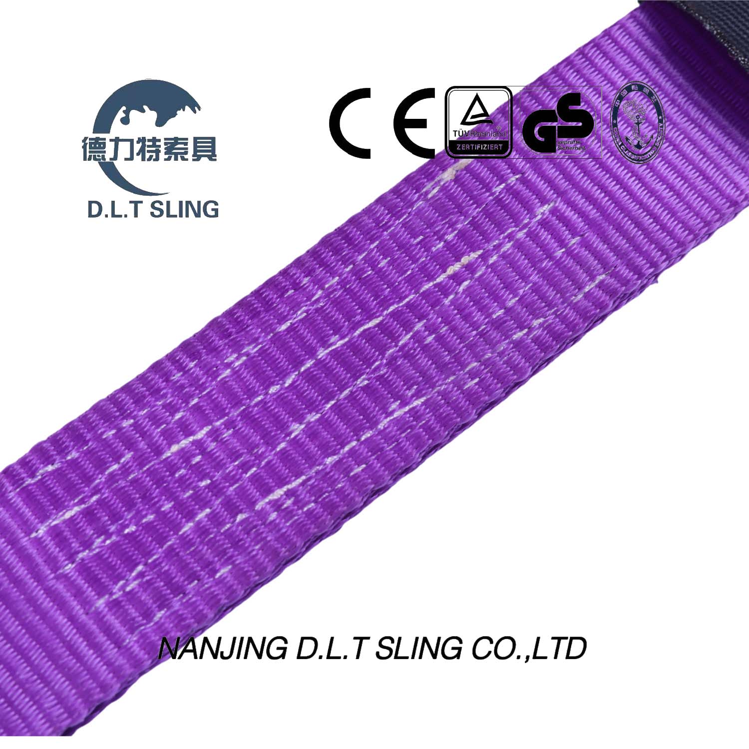 Attache à cliquet à anneau triangulaire avec gaine violette