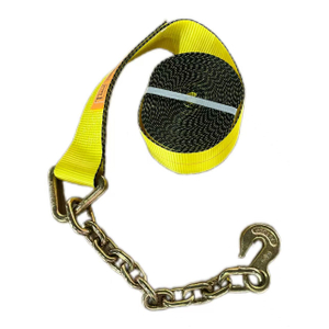  Sangles à cliquet de 4 pouces 30 pieds avec extrémités de chaîne