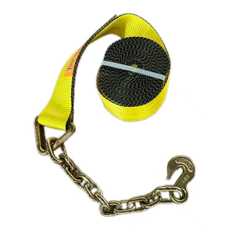  Sangles à cliquet de 4 pouces de 30 pieds avec extrémités de la chaîne