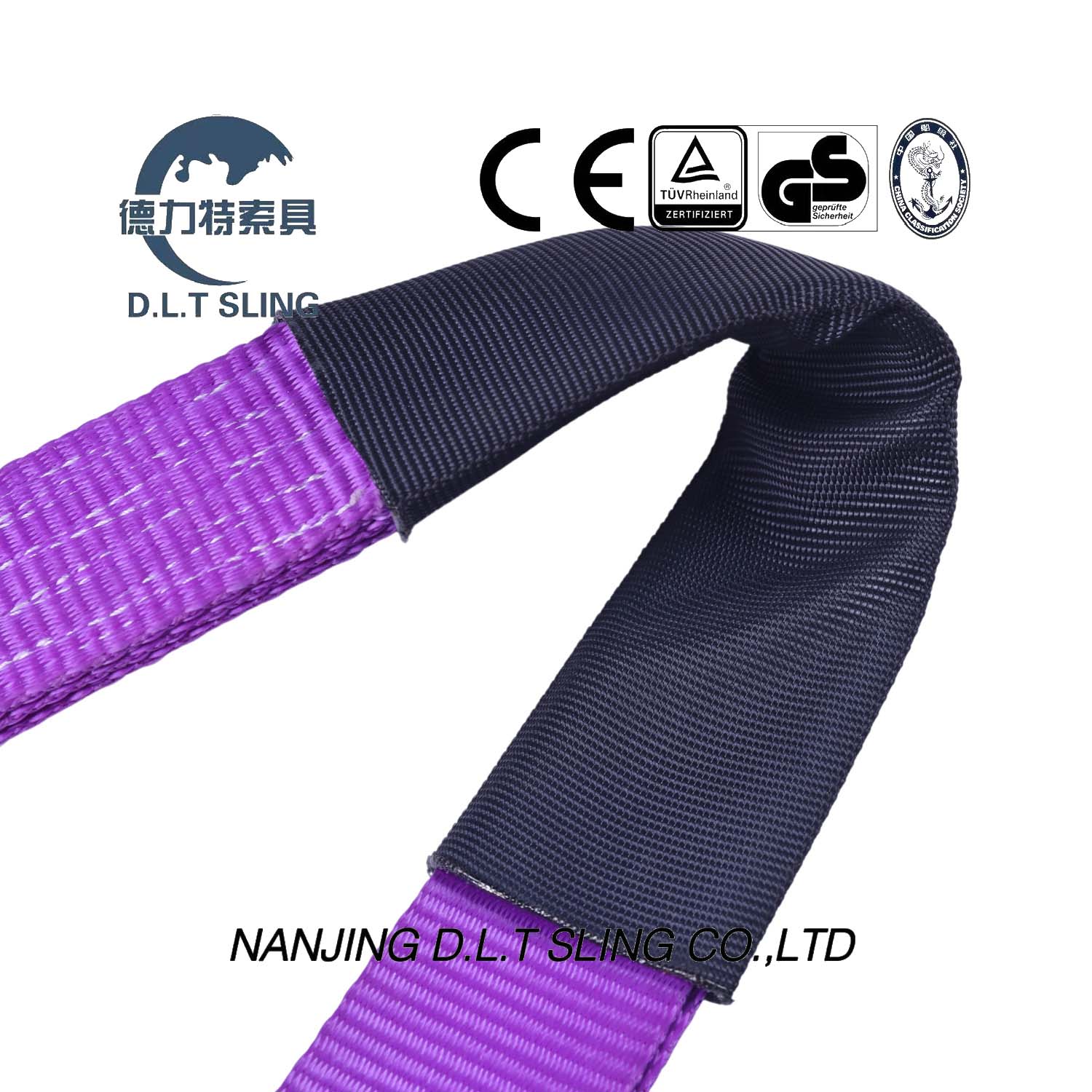 Attache à cliquet à anneau triangulaire avec gaine violette