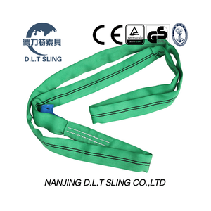 Élingue DLT 100% polyester 2 tonnes Élingue ronde pour le levage de la fronde