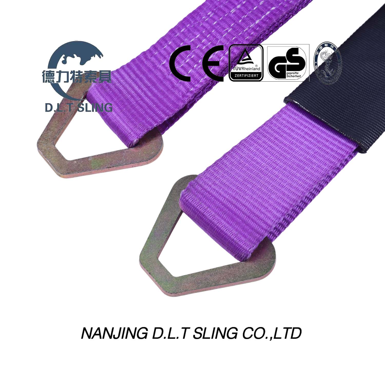 Attache à cliquet à anneau triangulaire avec gaine violette