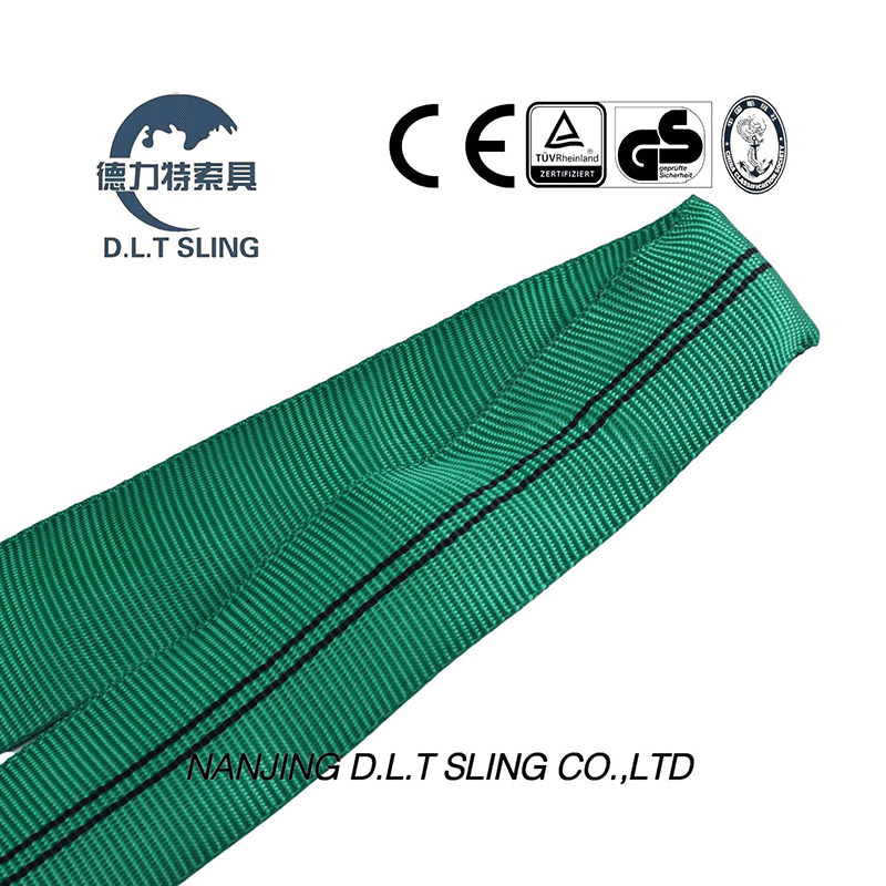 Élingue DLT 100% polyester 2 tonnes Élingue ronde pour le levage de la fronde
